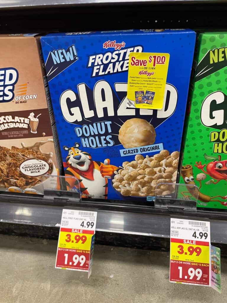 Kellogg's Glazed Cereals Kroger Shelf Image