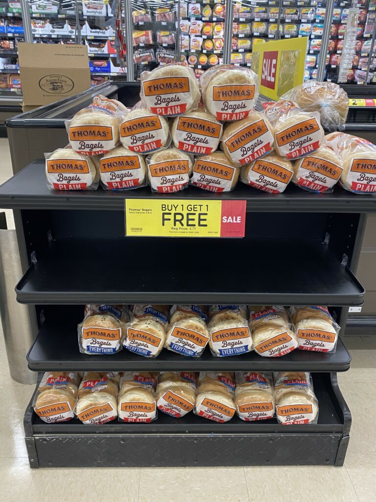 thomas bagels kroger shelf image