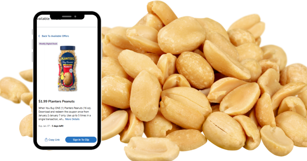 Planters Peanuts Kroger Digital Coupon