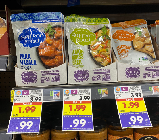 Saffron Road Sauces Kroger Shelf Image