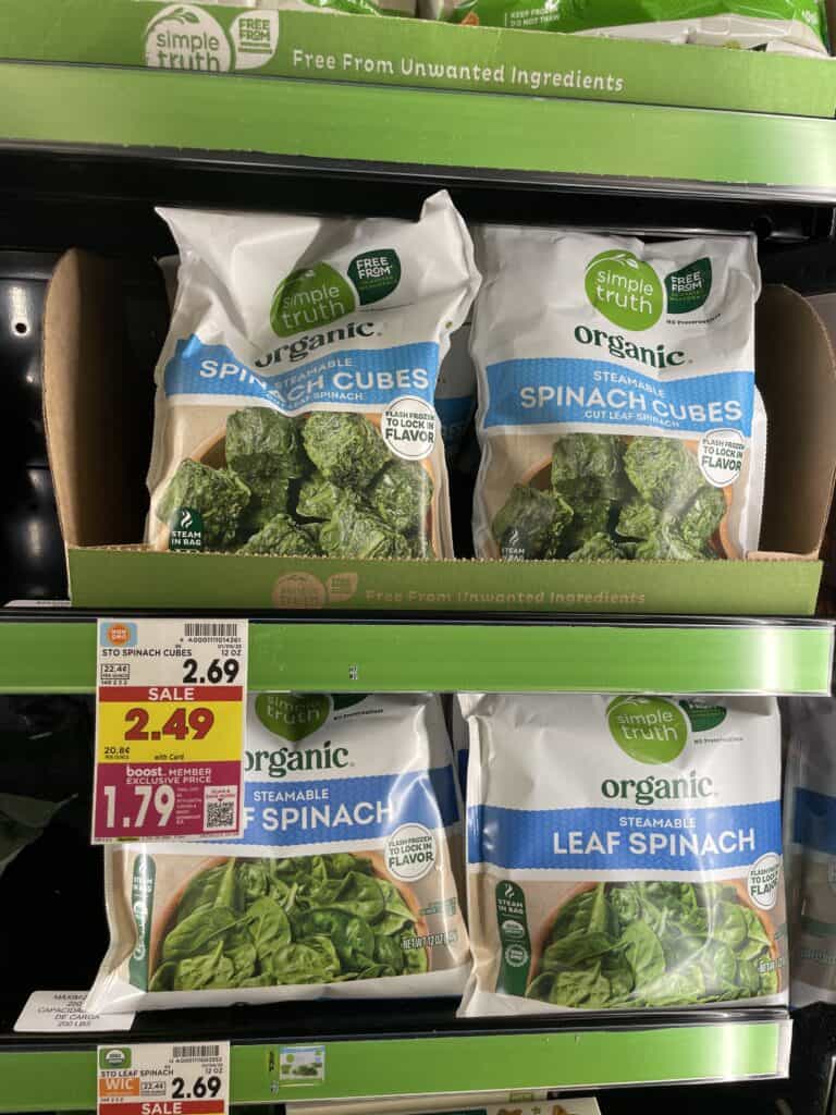 Simple Truth Organic Frozen Vegetables Kroger Shelf Image