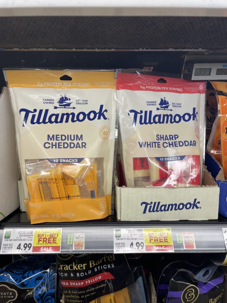 Tillamook Cheese Kroger Shelf Image