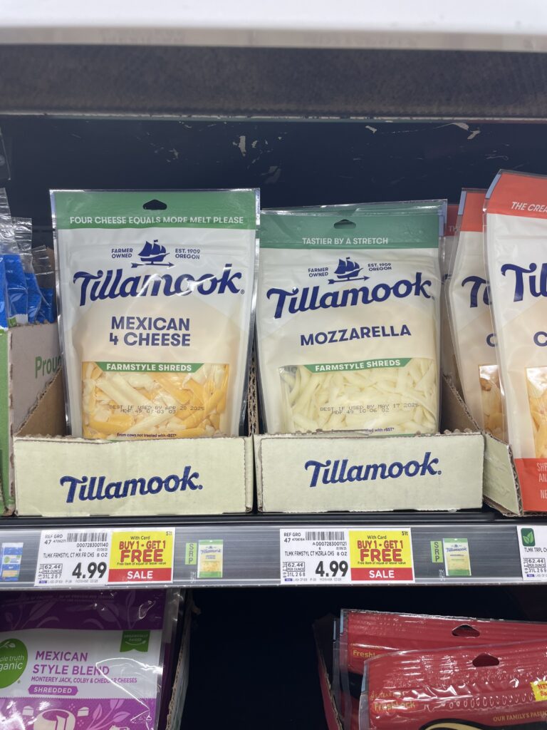 Tillamook Cheese Kroger Shelf Image