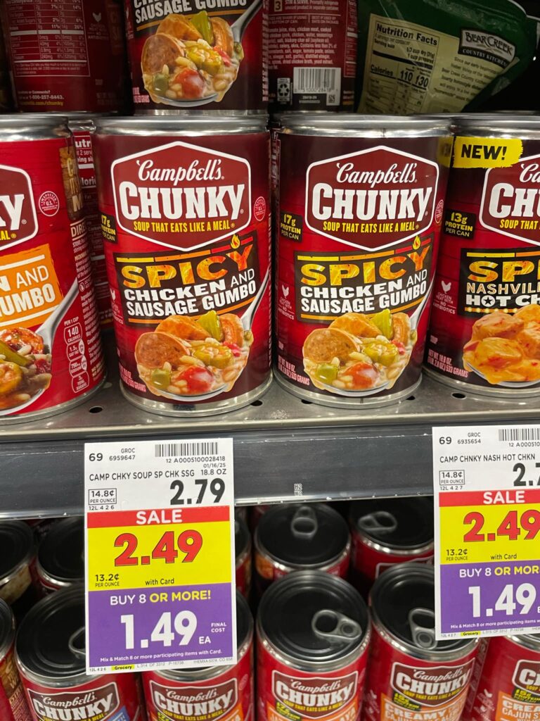 campbells chunky soup kroger shelf image