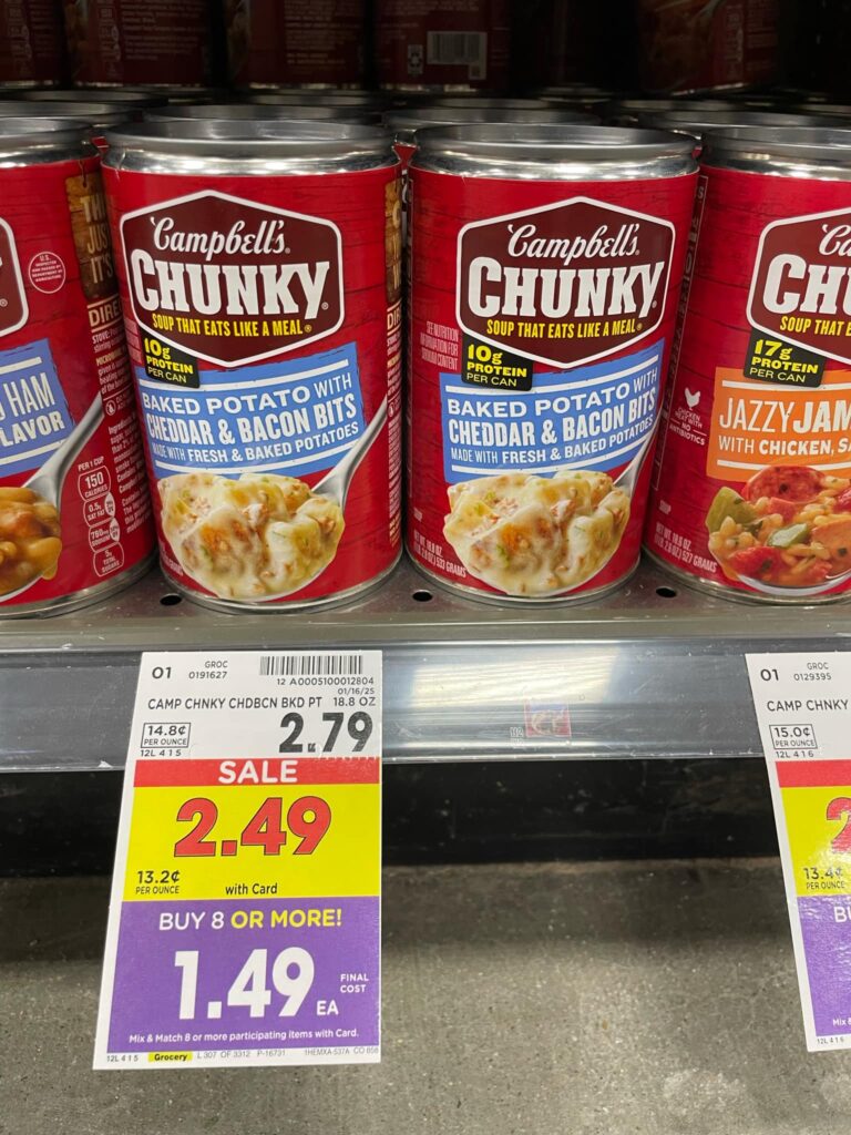 campbells chunky soup kroger shelf image