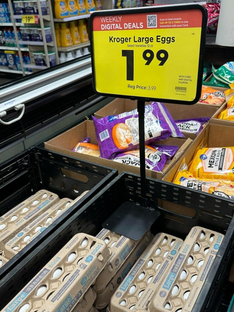 kroger eggs shelf image