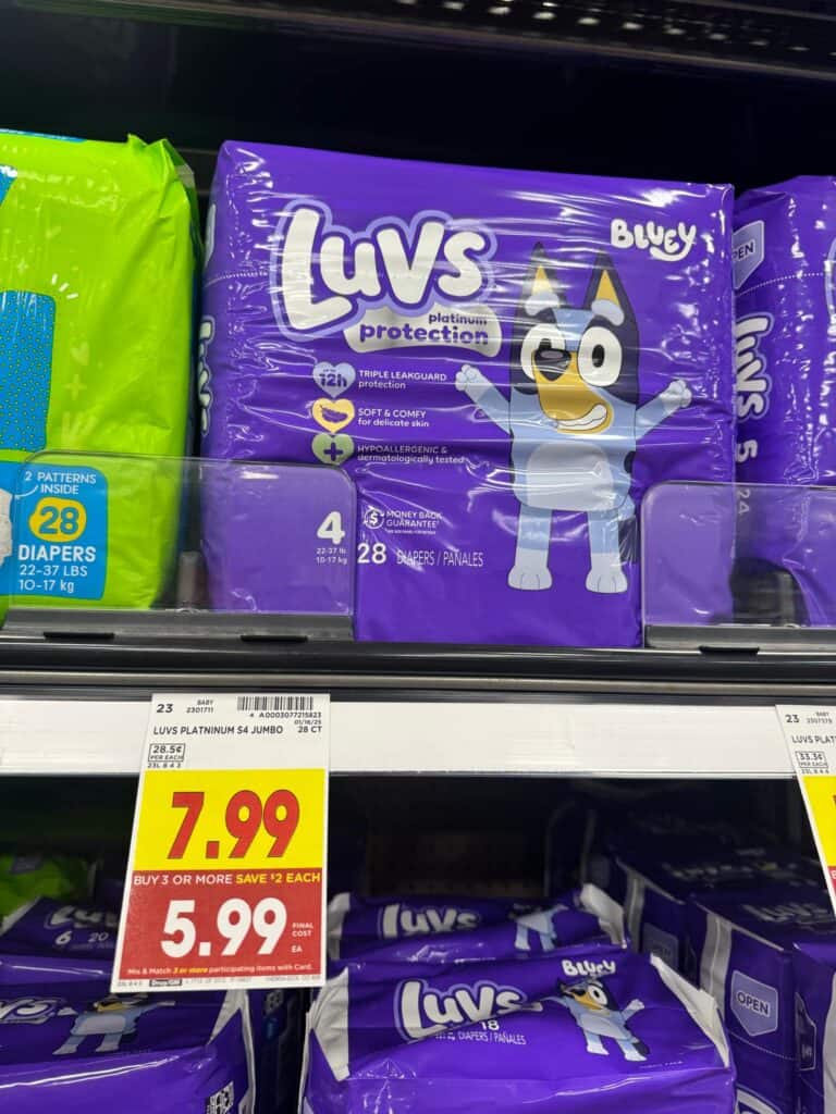 luvs diapers kroger shelf image