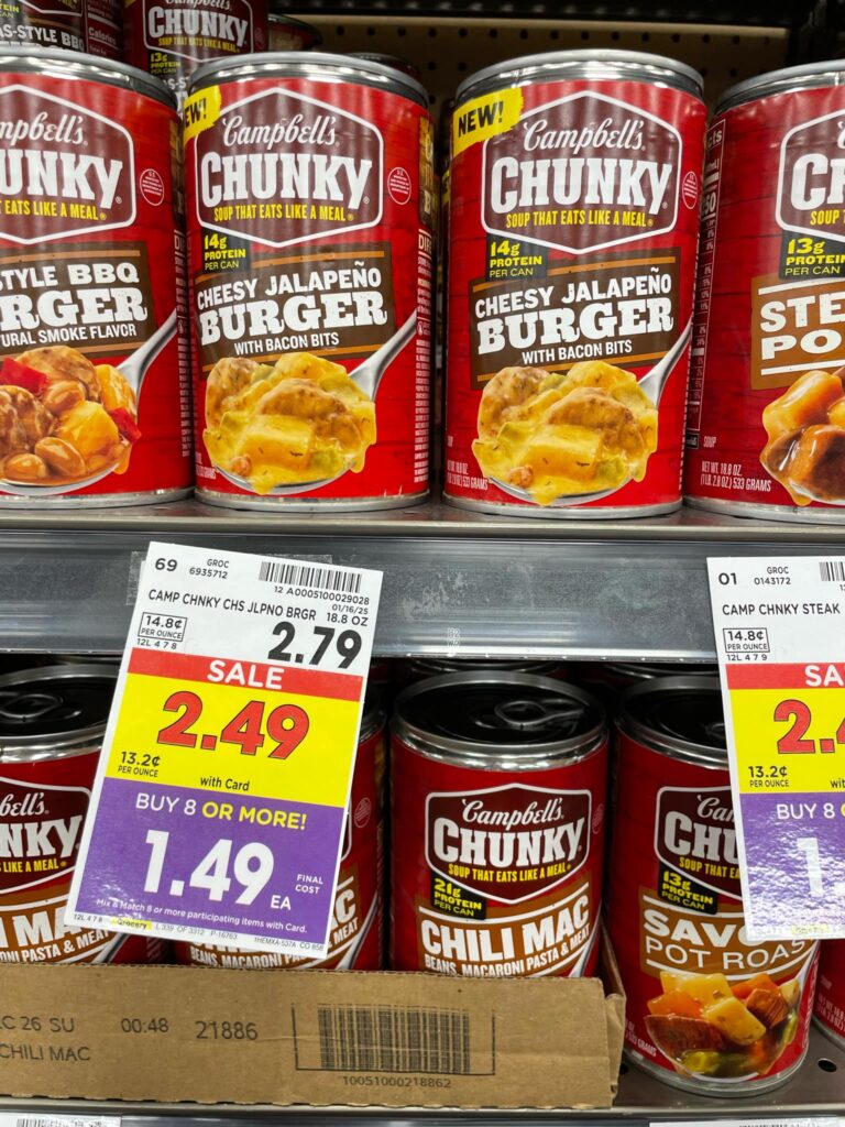 campbells chunky soup kroger shelf image