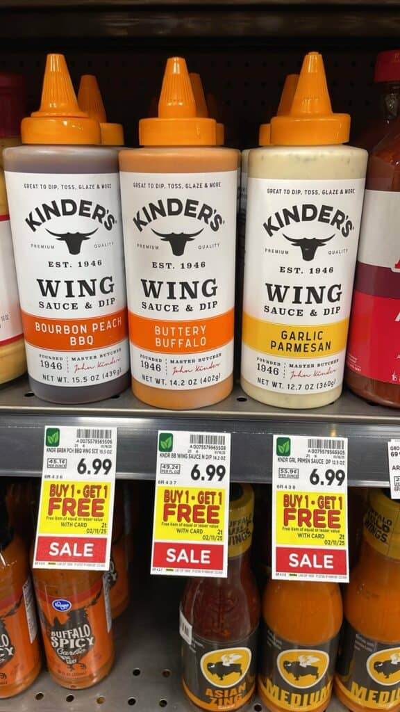 kinder's sauces kroger shelf image