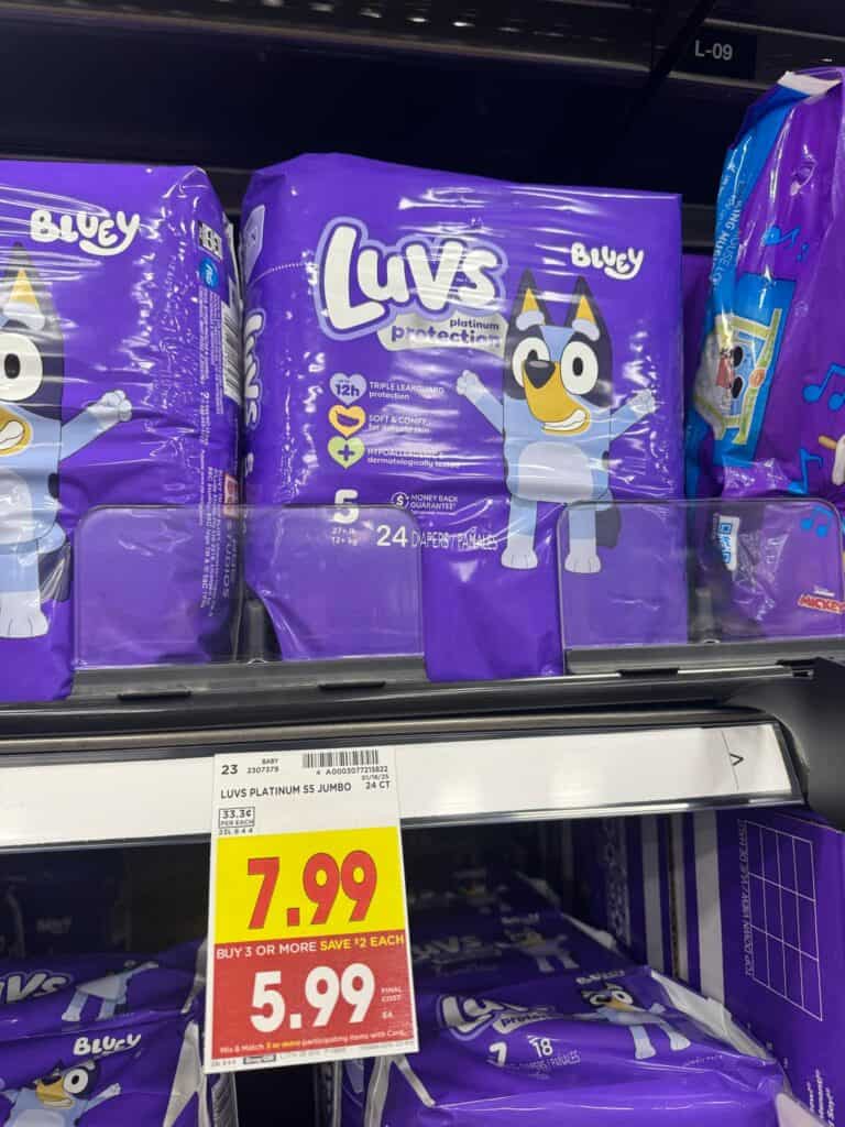 luvs diapers kroger shelf image