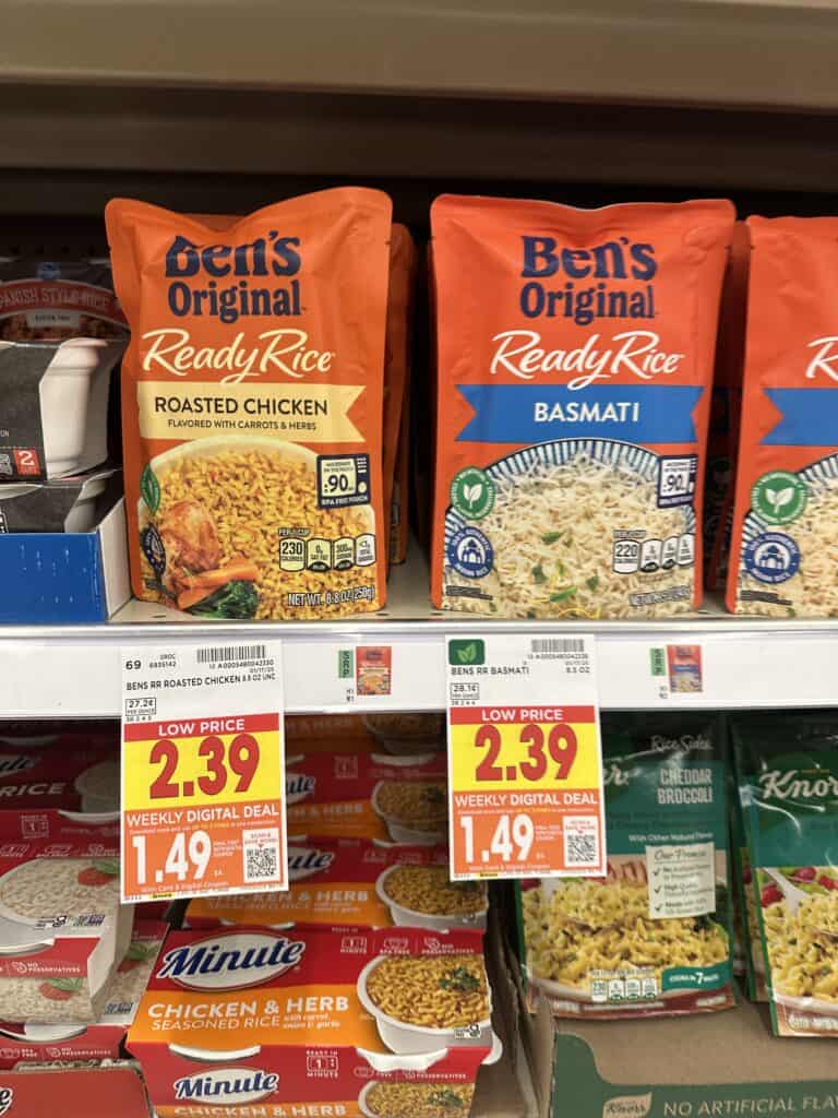 ben's ready rice pouches kroger shelf image (2)