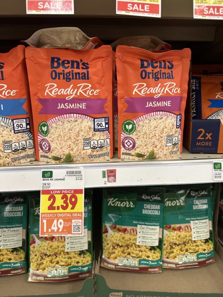 ben's ready rice pouches kroger shelf image (2)