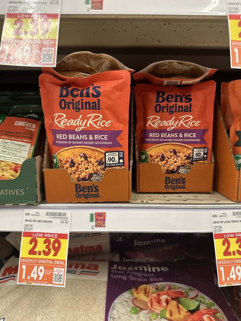 ben's ready rice pouches kroger shelf image (2)