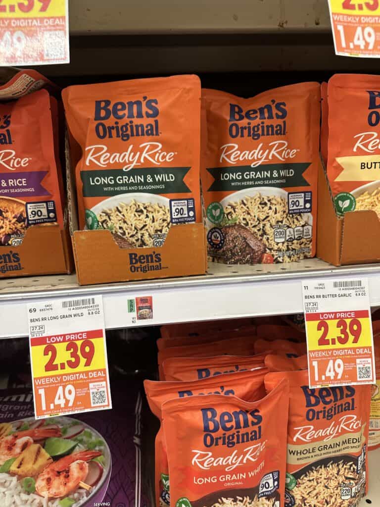 ben's ready rice pouches kroger shelf image (2)