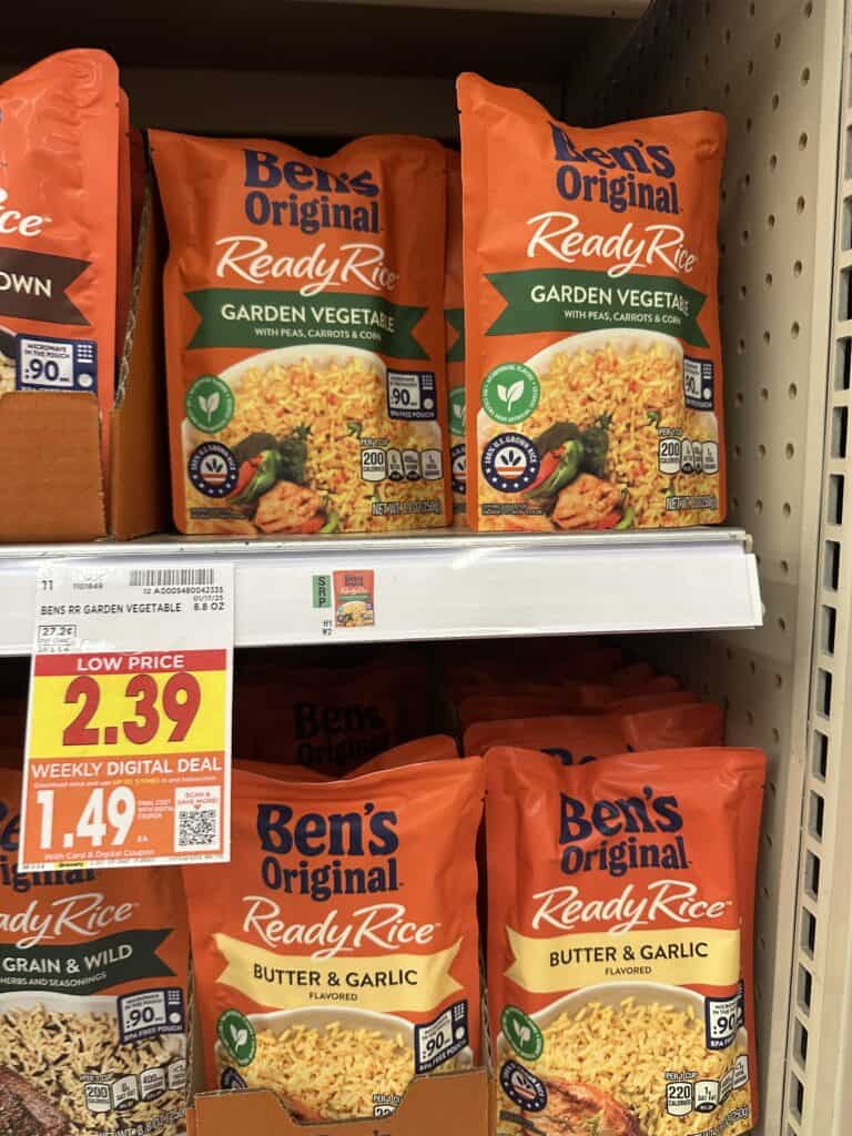 ben's ready rice pouches kroger shelf image (2)