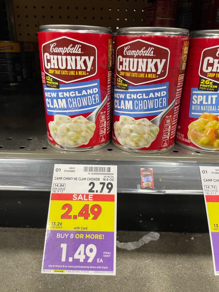 campbells chunky soup kroger shelf image