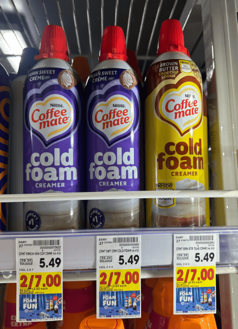 coffee mate cold foam kroger shelf image