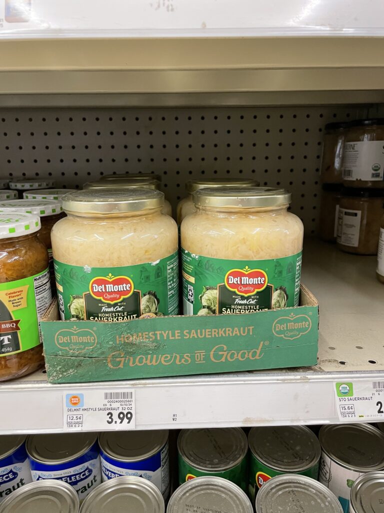 del monte saurkraut kroger shelf image