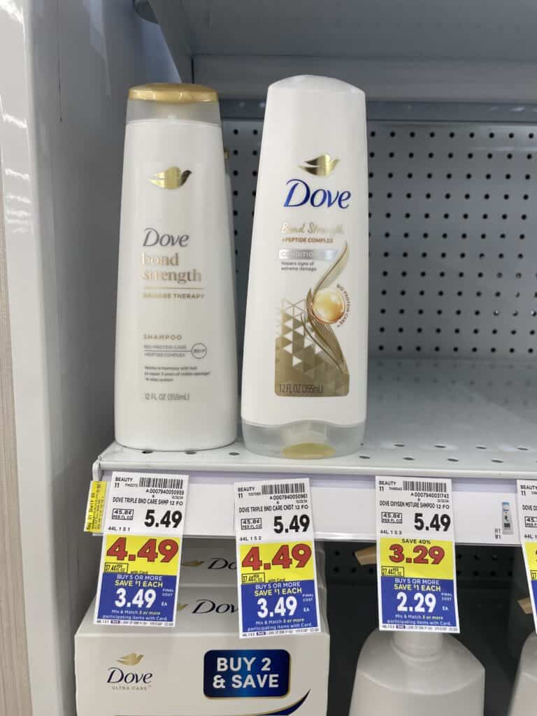 dove shampoo and conditioner kroger shelf image (1)