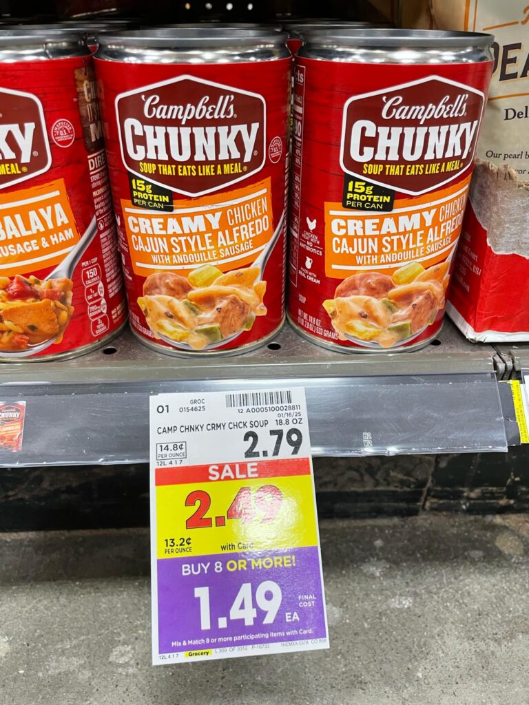 campbells chunky soup kroger shelf image