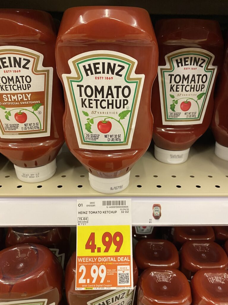 heinz ketchup kroger shelf image