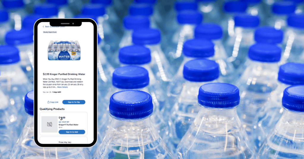 kroger water digital coupon