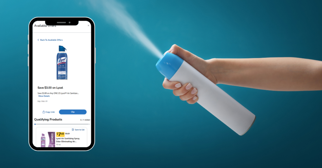 lysol air sanitizer spray digital