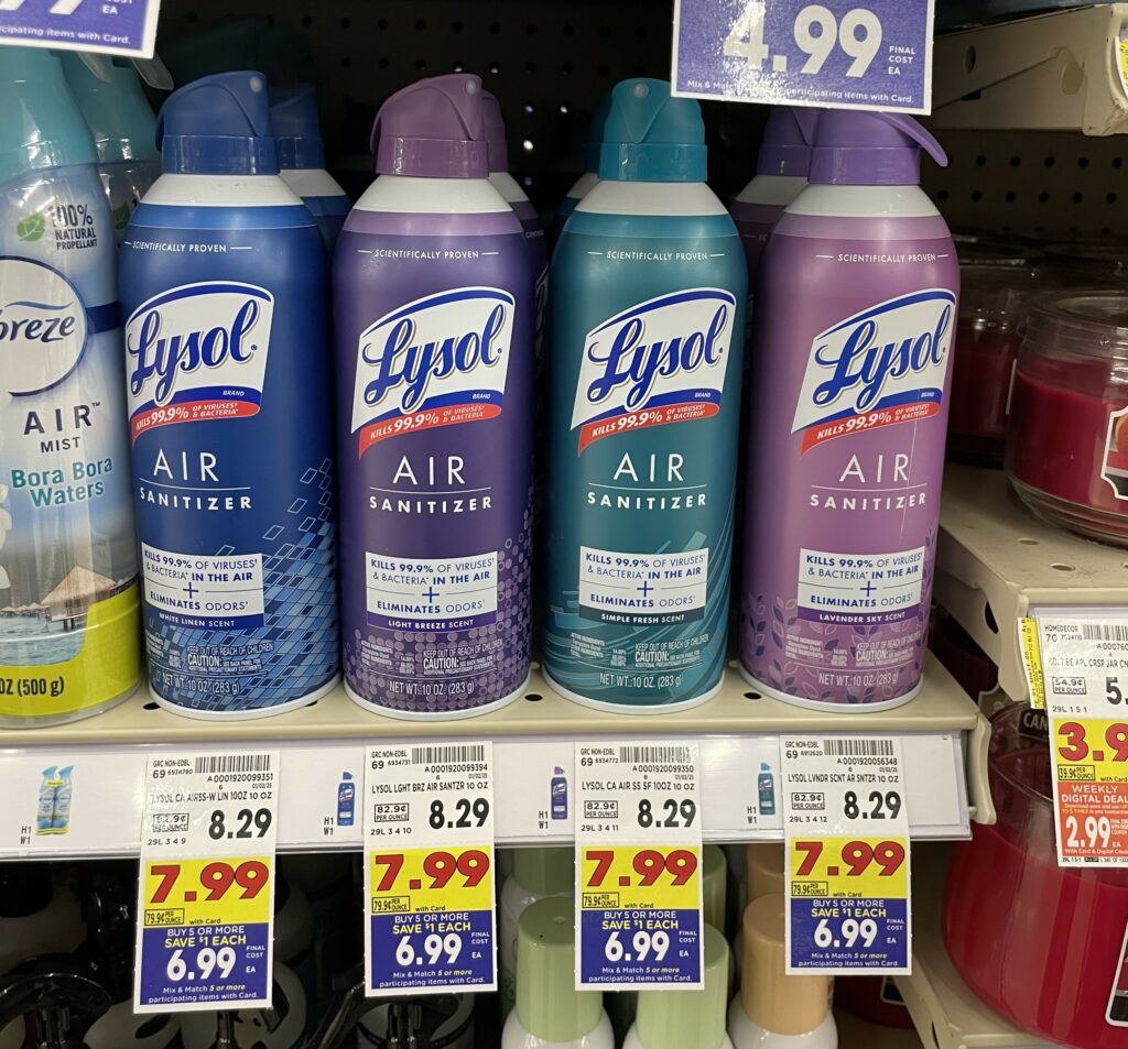 lysol spray kroger shelf image