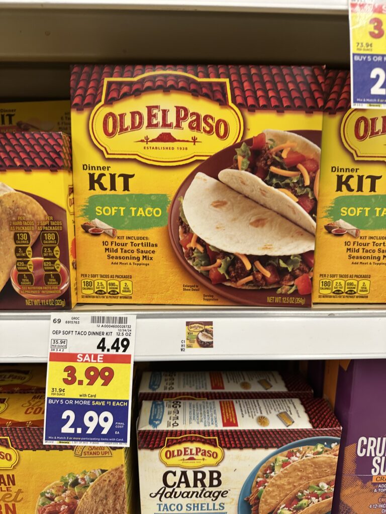 old el paso taco kit kroger shelf image (4)