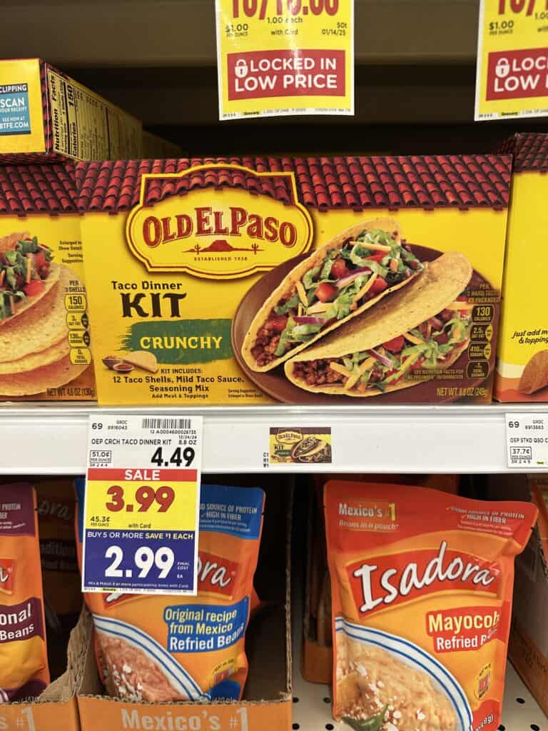 old el paso taco kit kroger shelf image (4)