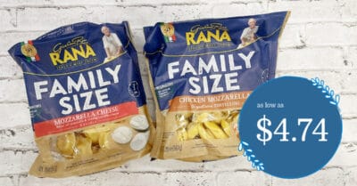 rana family size pasta kroger krazy