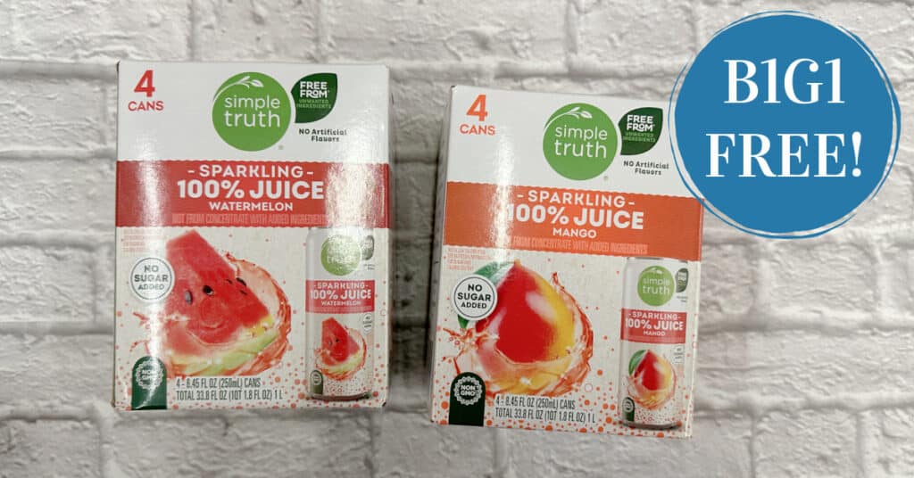 Simple Truth Sparkling 100 Juice Is B1g1 Free Kroger Krazy