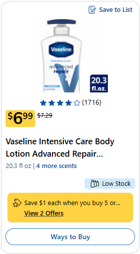 vaseline lotion kroger price image 2