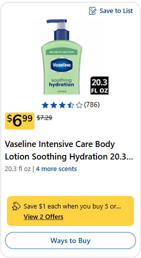 vaseline lotion kroger price image 2