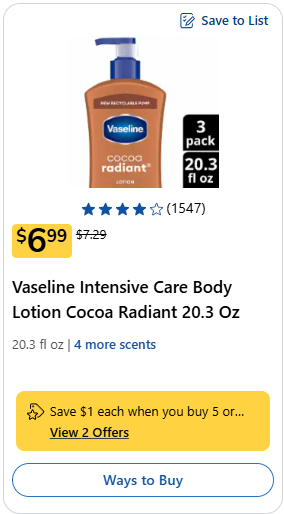 vaseline lotion kroger price image 2